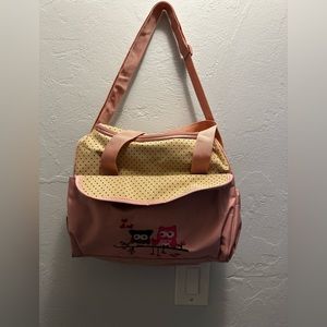 Ellie & Luke pink owl diaper bag